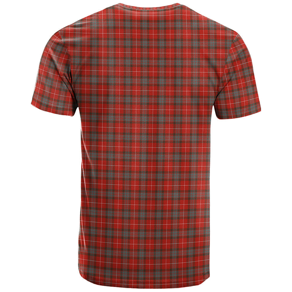 Printivon Fraser Weathered Clan DNA In Me Tartan Crest T Shirt