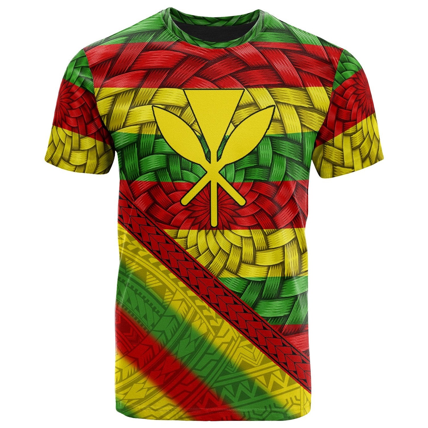 Kanaka Maoli T Shirt Kanaka Maoli Flag With Bamboo Patterns