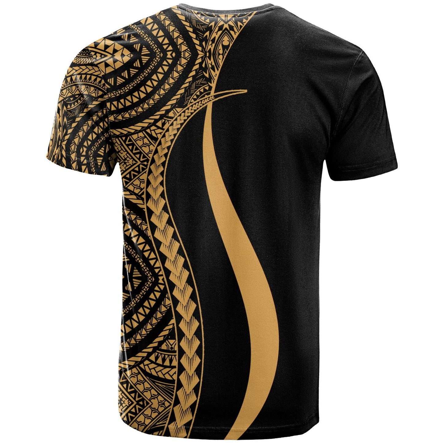 Micronesia T - Shirt Gold - Micronesian Tentacle Tribal Pattern