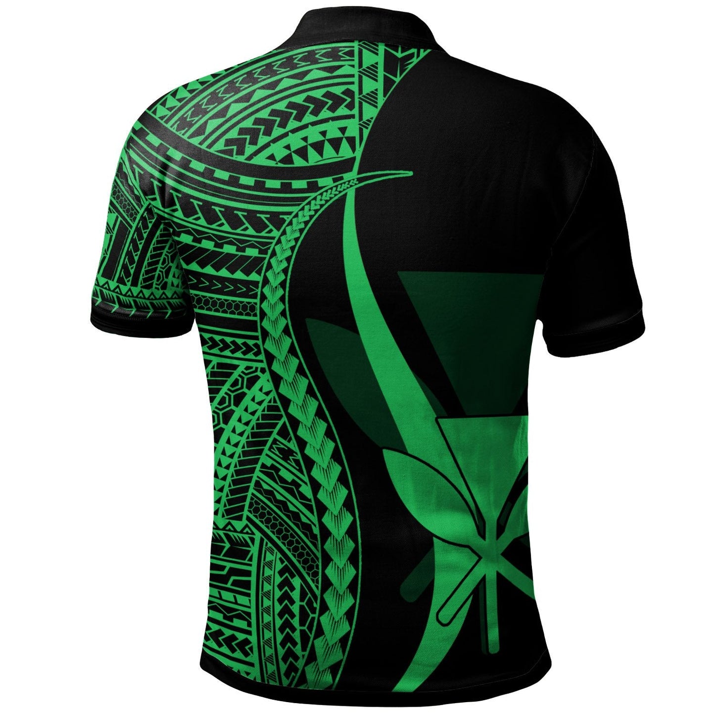 Hawaii Custom Personalised Polo Shirt Green - Polynesian Tentacle Tribal Pattern