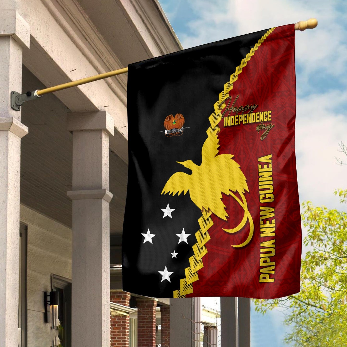 Papua New Guinea Garden Flag 47th Independence Anniversary Motu Revareva