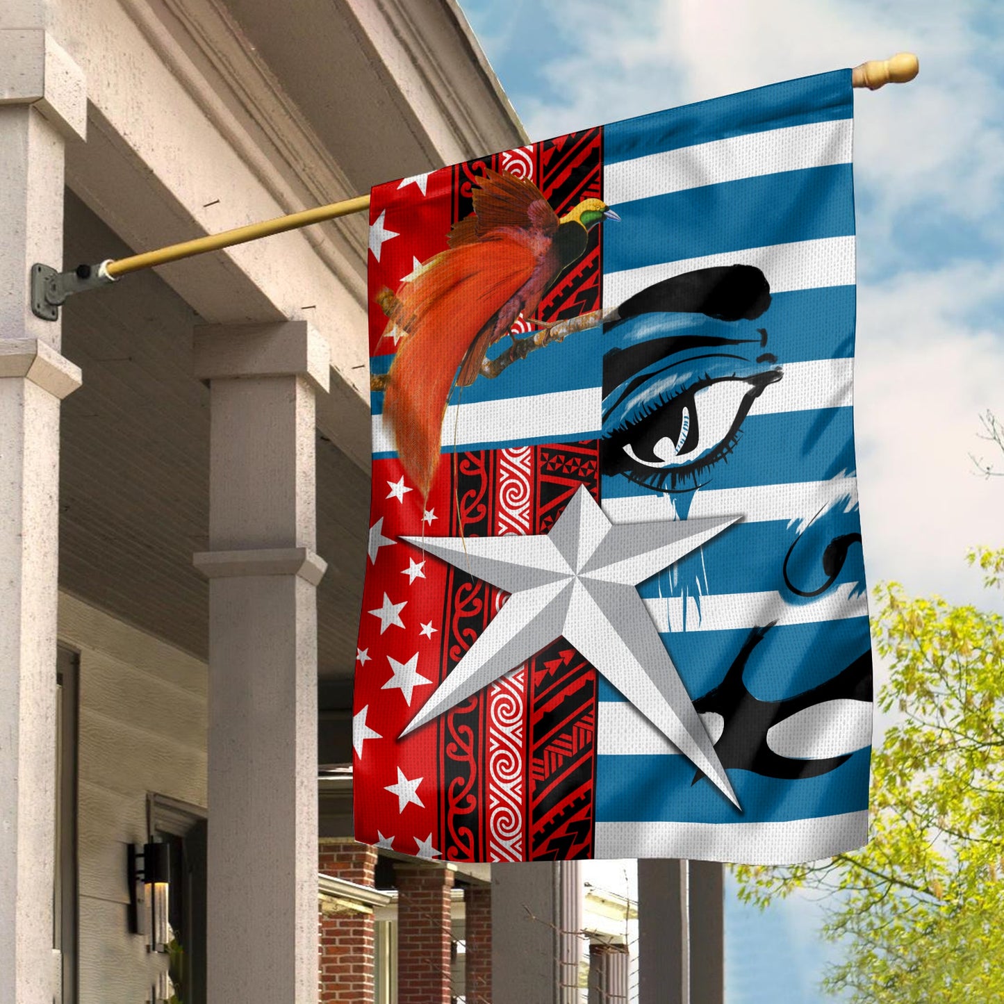Free West Papua Birds Of Paradise Polynesia Flag