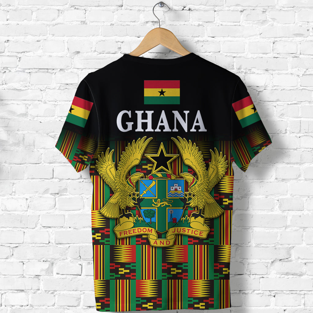 Ghana T Shirt Coat Of Arms Kente Pride