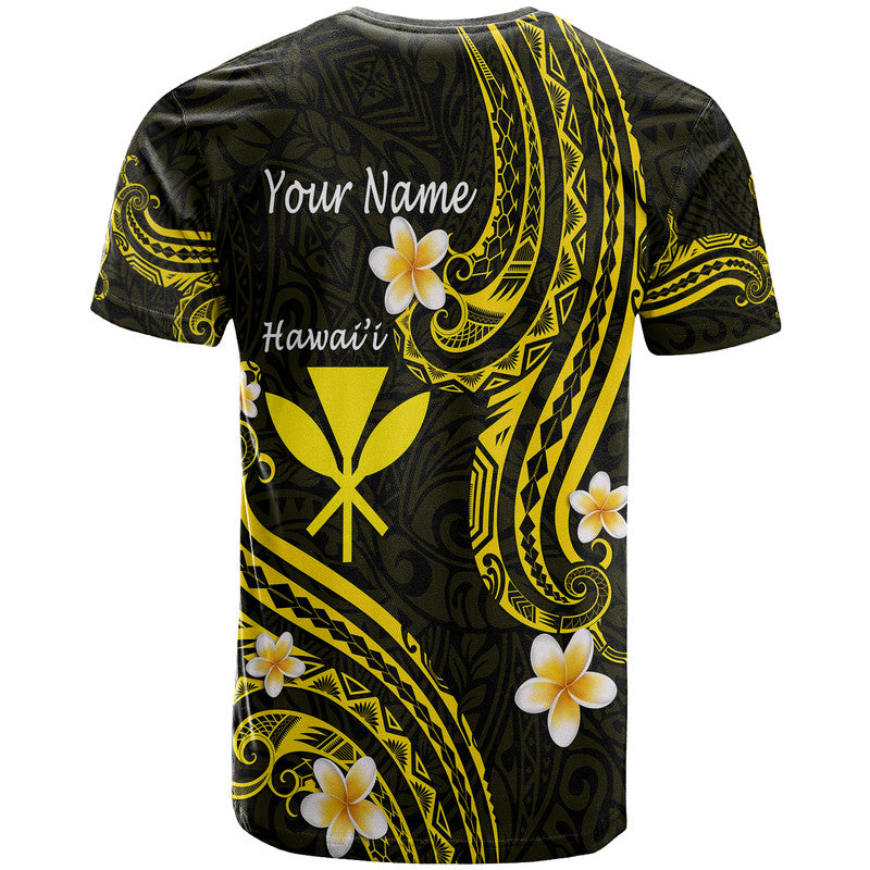 Custom Personalised Hawaii T Shirt Gold Polynesian Line Style