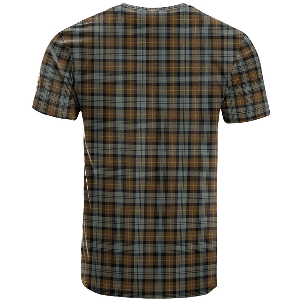Printivon Gordon Weathered Clan DNA In Me Tartan Crest T Shirt