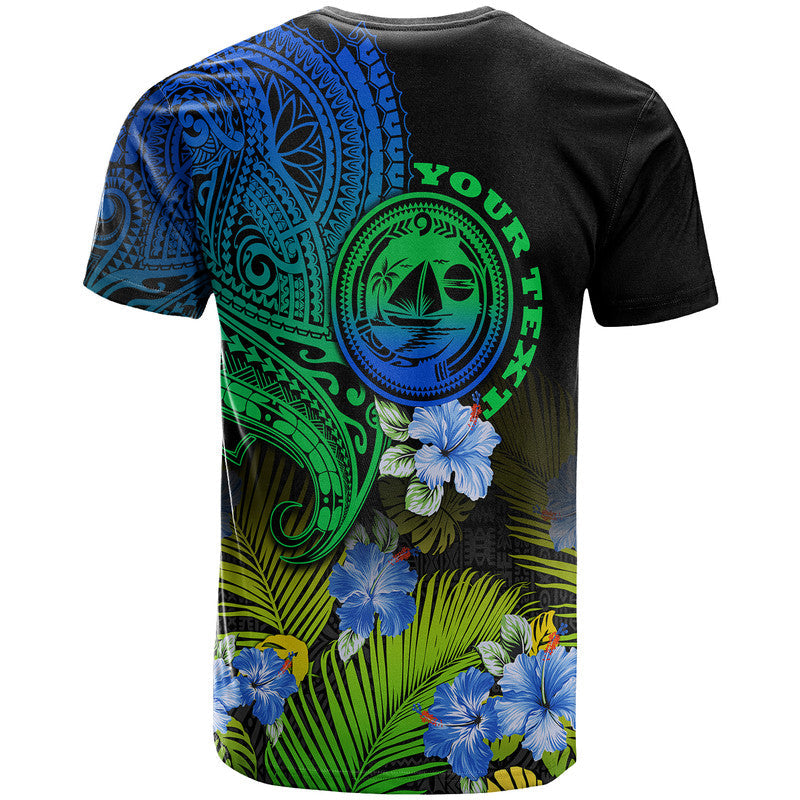 (Custom Personalised) Vanuatu Malampa Province T Shirt Hibiscus Tribal Polynesian Tattoo Ver Gradient
