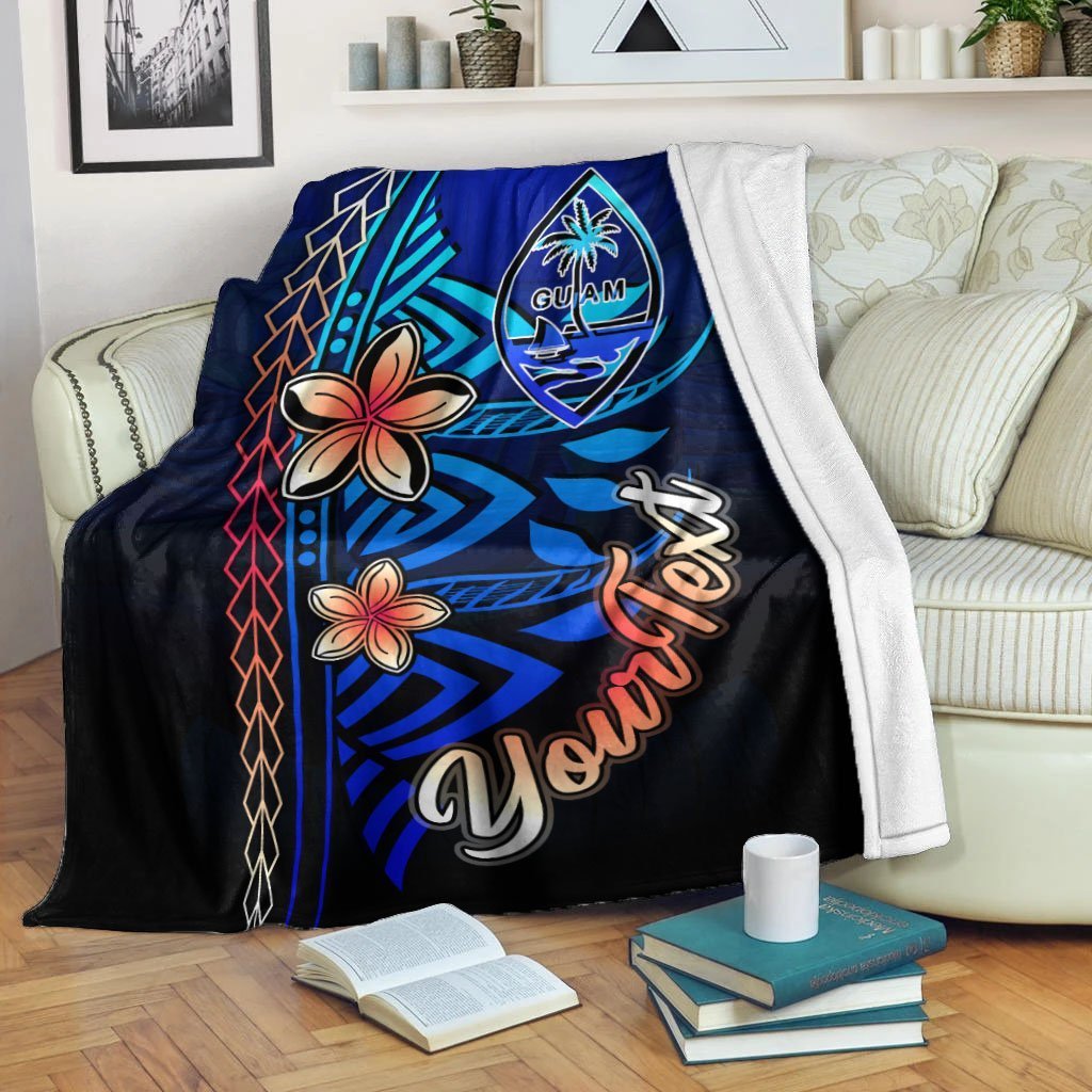 Guam Custom Personalised Premium Blanket Vintage Tribal Mountain