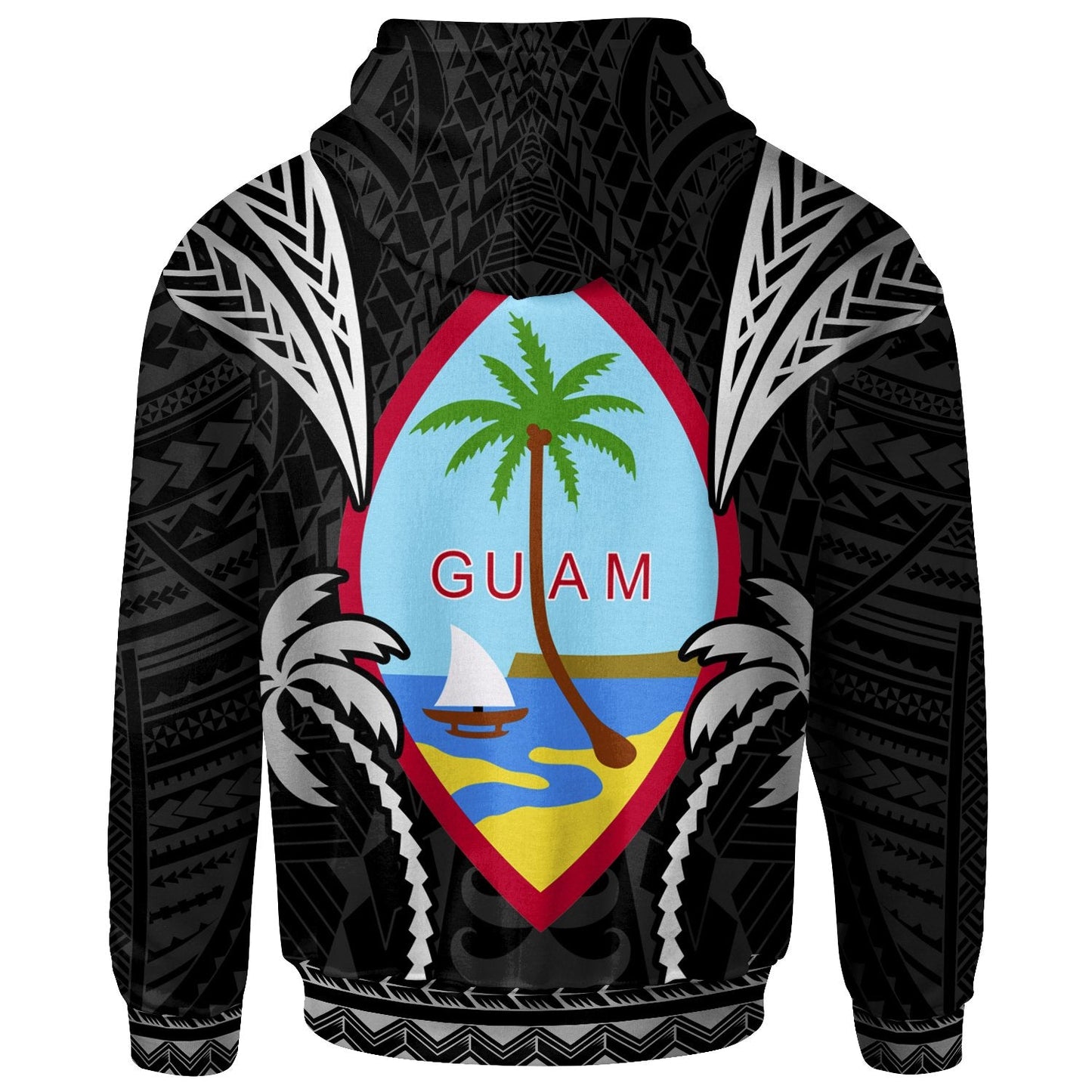 Guam Hoodie Blood Runs Through My Veins Style Black