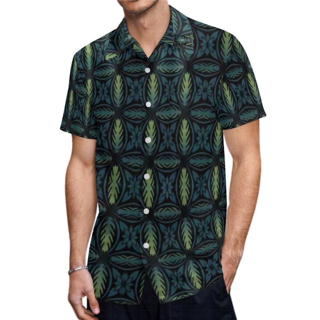 Polynesian Tribal Samoa Pattern Hawaiian Shirt Polynesian Island Hawaiian Shirt For Him