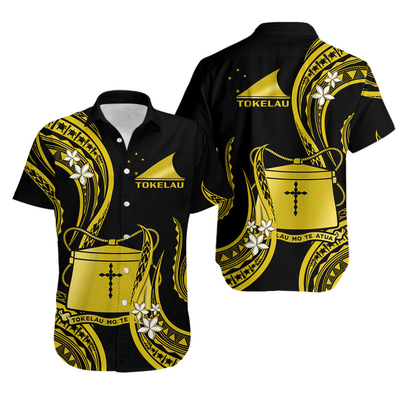 Tokelau Hawaiian Shirt Tokelauan Tatau With Badge Yellow