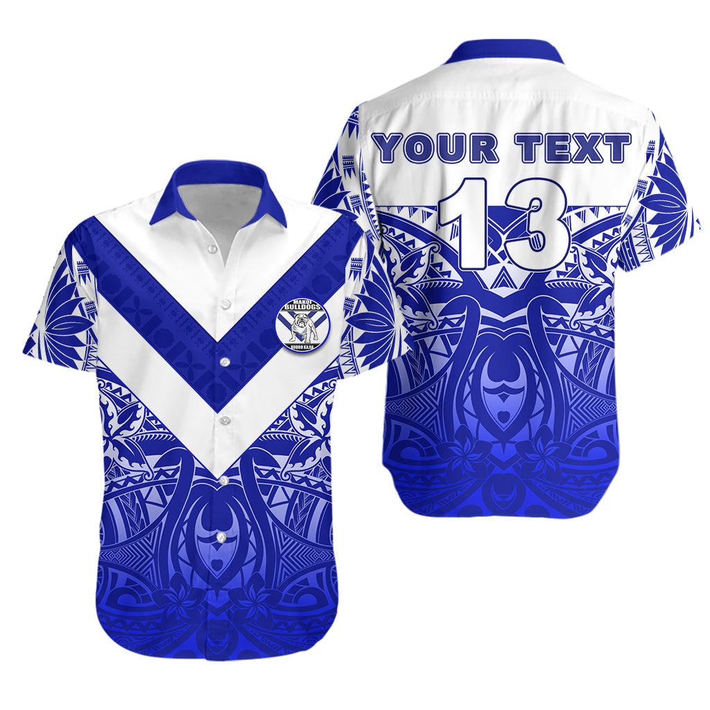 Custom Personalised Makoi Bulldogs Hawaiian Shirt Forever Fiji Rugby - Version Fresh 02 - Custom Text and Number