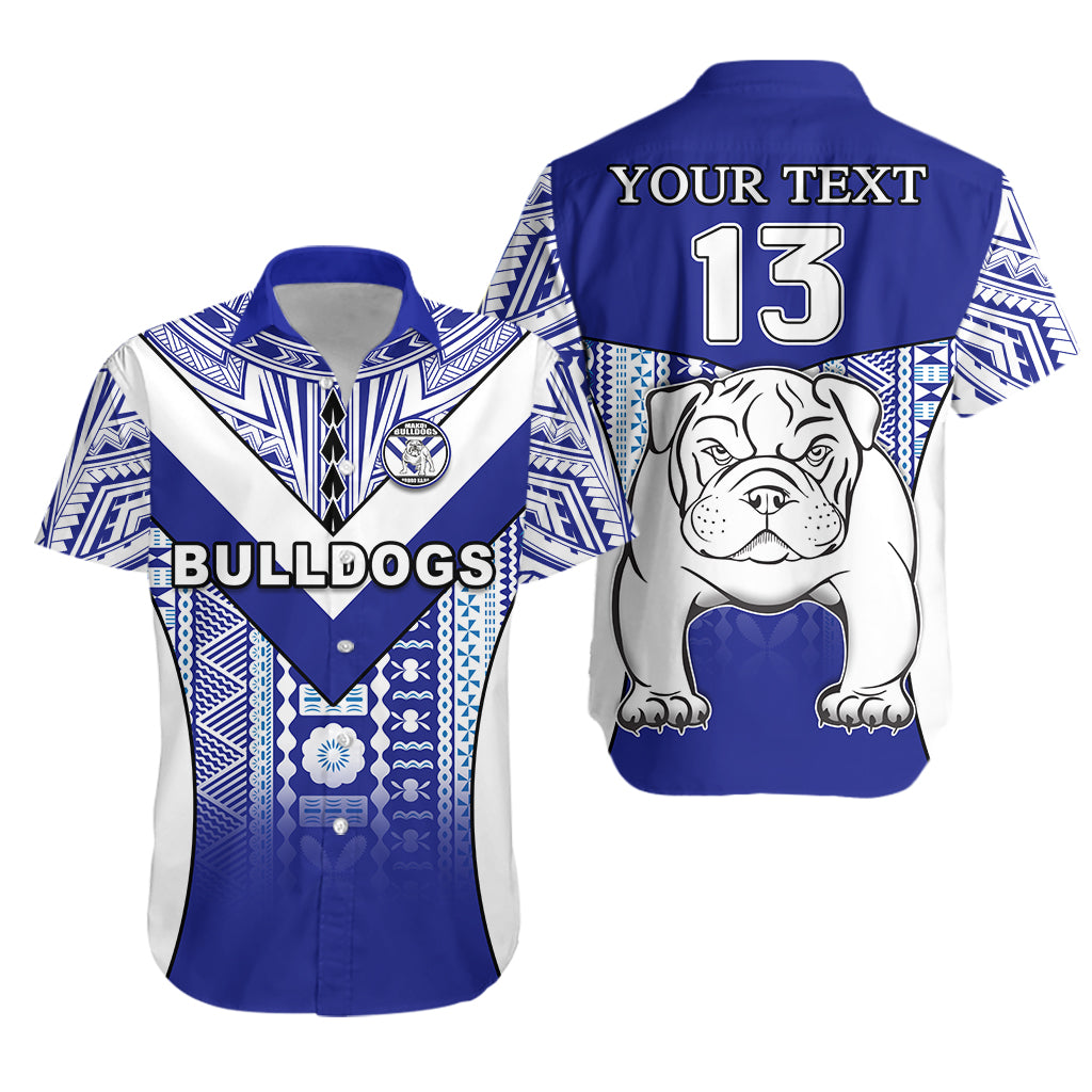 Custom Personalised Makoi Bulldogs Hawaiian Shirt Mix Tapa Fijian - Custom Text and Number