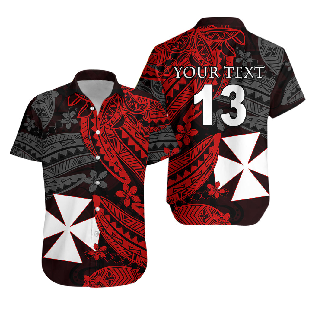 Custom Text and Number Wallis and Futuna Hawaiian Shirt Enjoy Polynesian Flowers