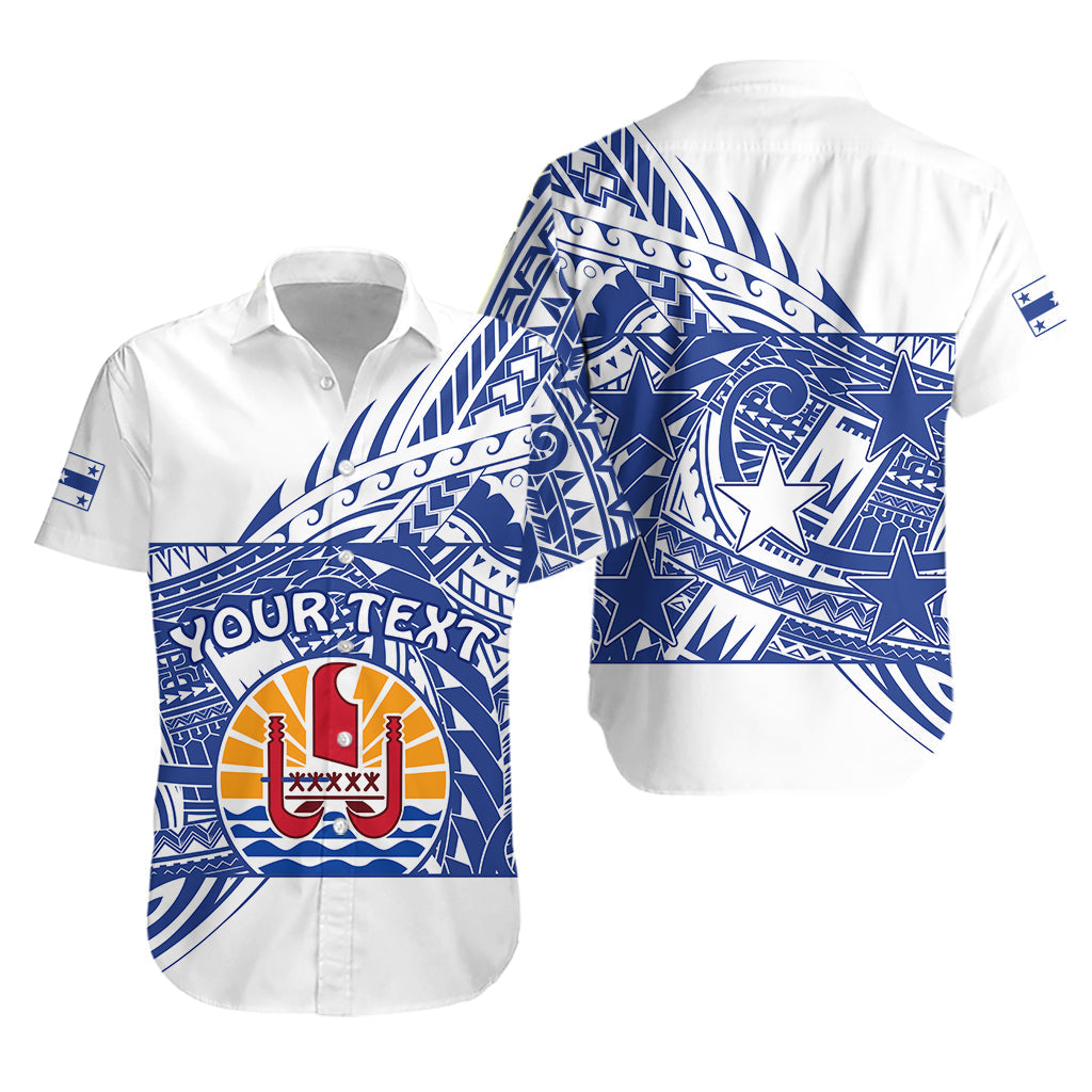 Custom Personalised Gambier Islands Hawaiian Shirt Polynesian Pattern French Polynesia