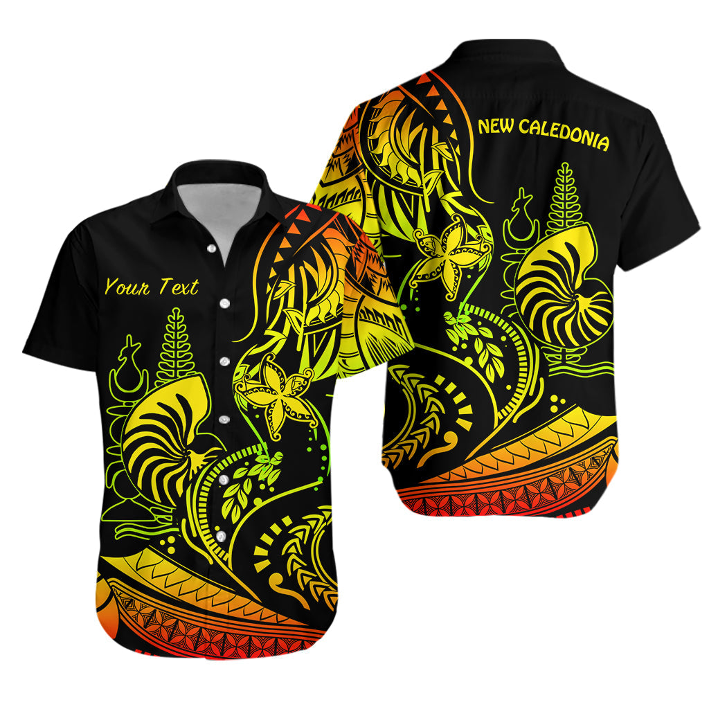 Custom Personalised New Caledonia Hawaiian Shirt Emblem Nautilus Shell Version Reggae