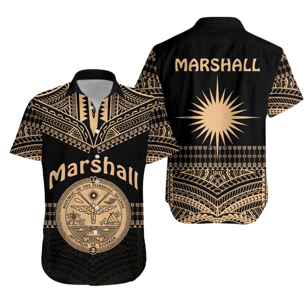 Marshall Islands Hawaiian Shirt Best Tattoo Version Golden