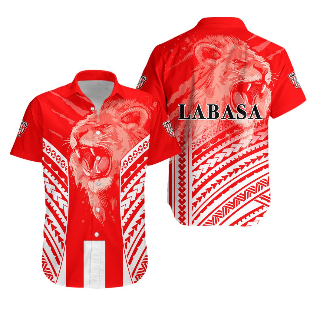 LABASA Football Hawaiian Shirt Strong Lion Of Fiji