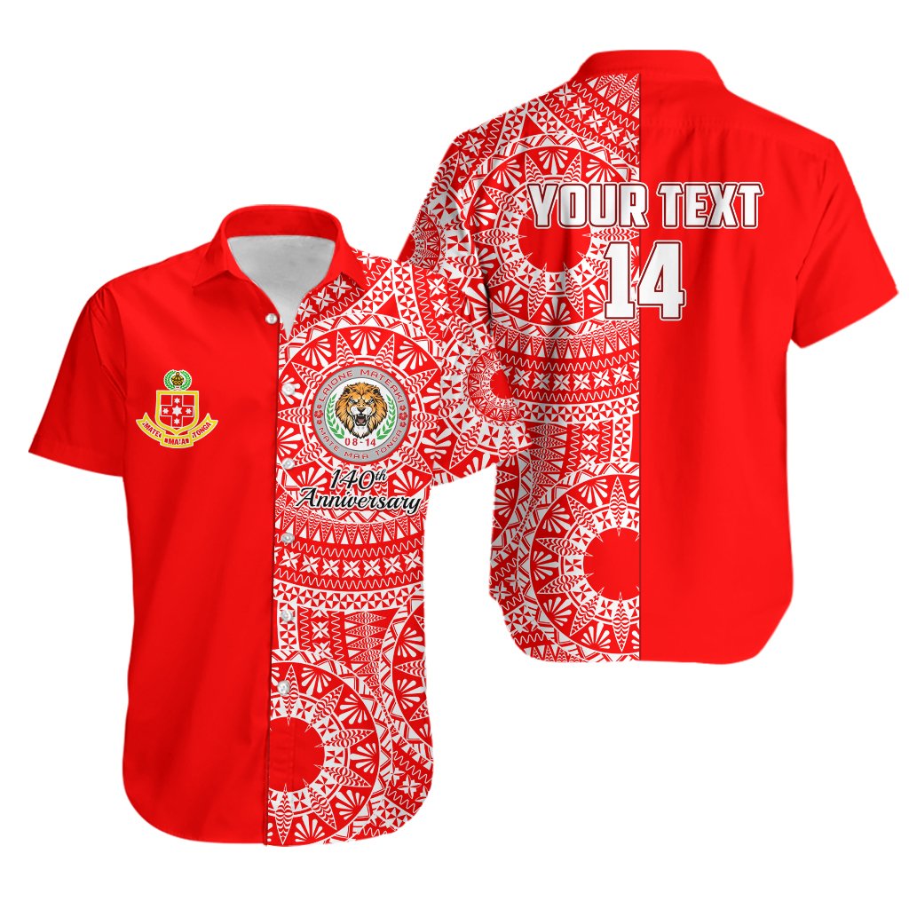 Personalised Kolisi Tonga College Hawaiian Shirt 140th Anniversary Tongan Ngatu