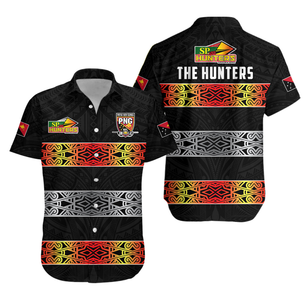 The Hunters PNG Hawaiian Shirt Papua New Guinea Hunters Rugby