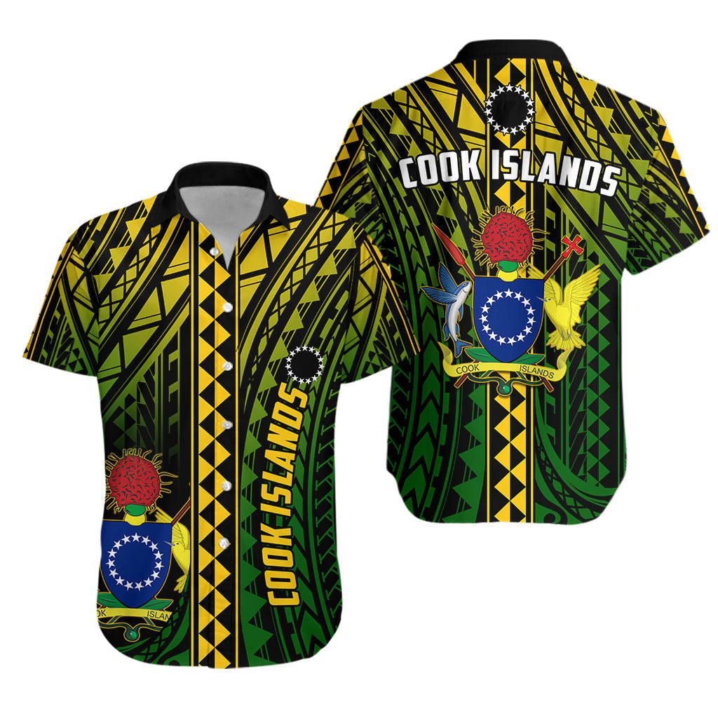 Cook Islands Hawaiian Shirt Polynesian Pattern Stars