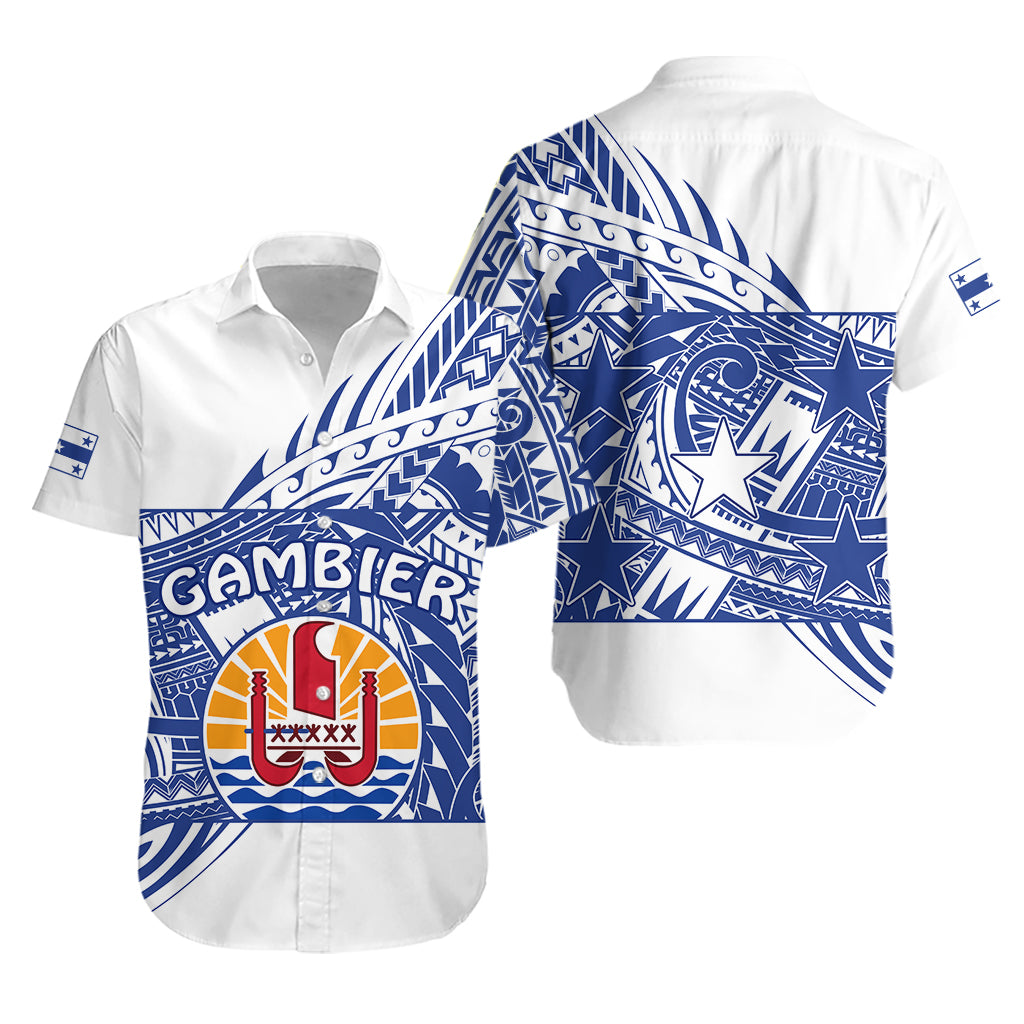 Gambier Islands Hawaiian Shirt Polynesian Pattern French Polynesia