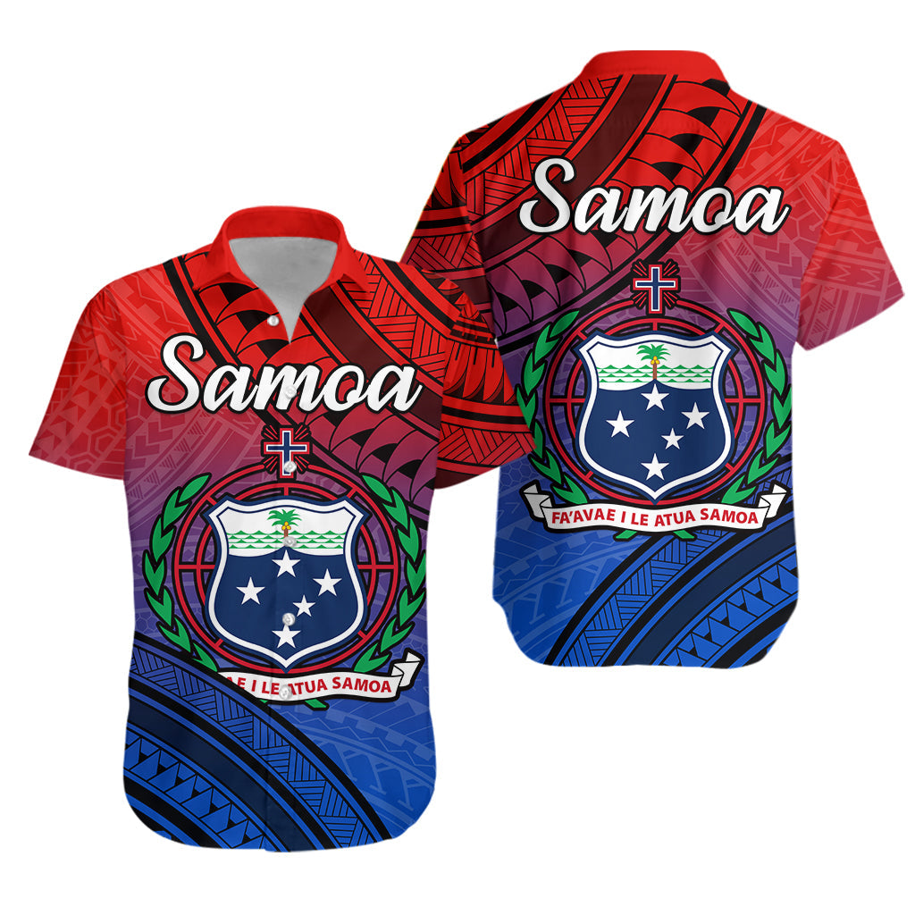 Samoa Hawaiian Shirt Style Gradient Sporty Original