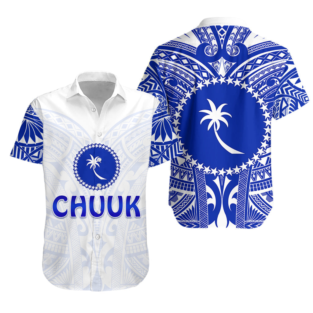 Chuuk Hawaiian Shirt Micronesia Simple Pattern White
