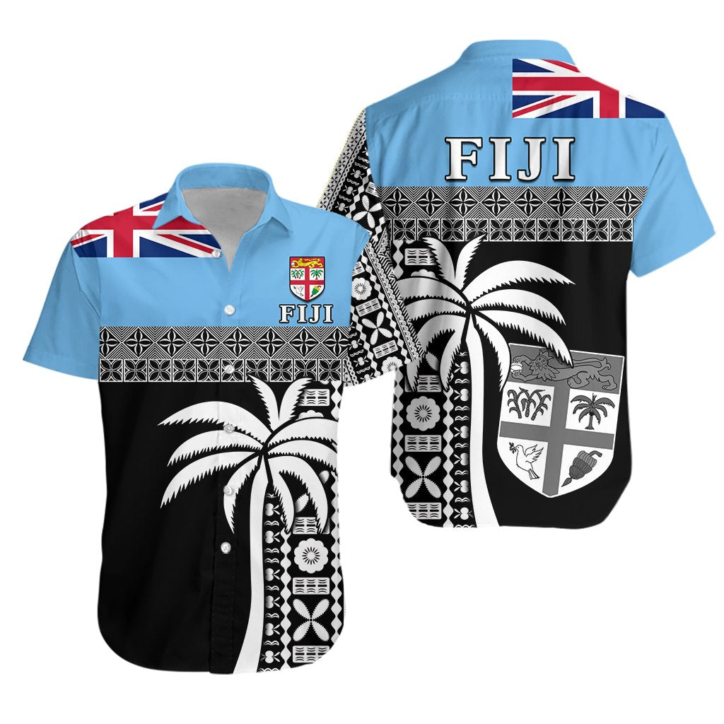 Fiji Tapa Pattern Hawaiian Shirt Coconut Tree
