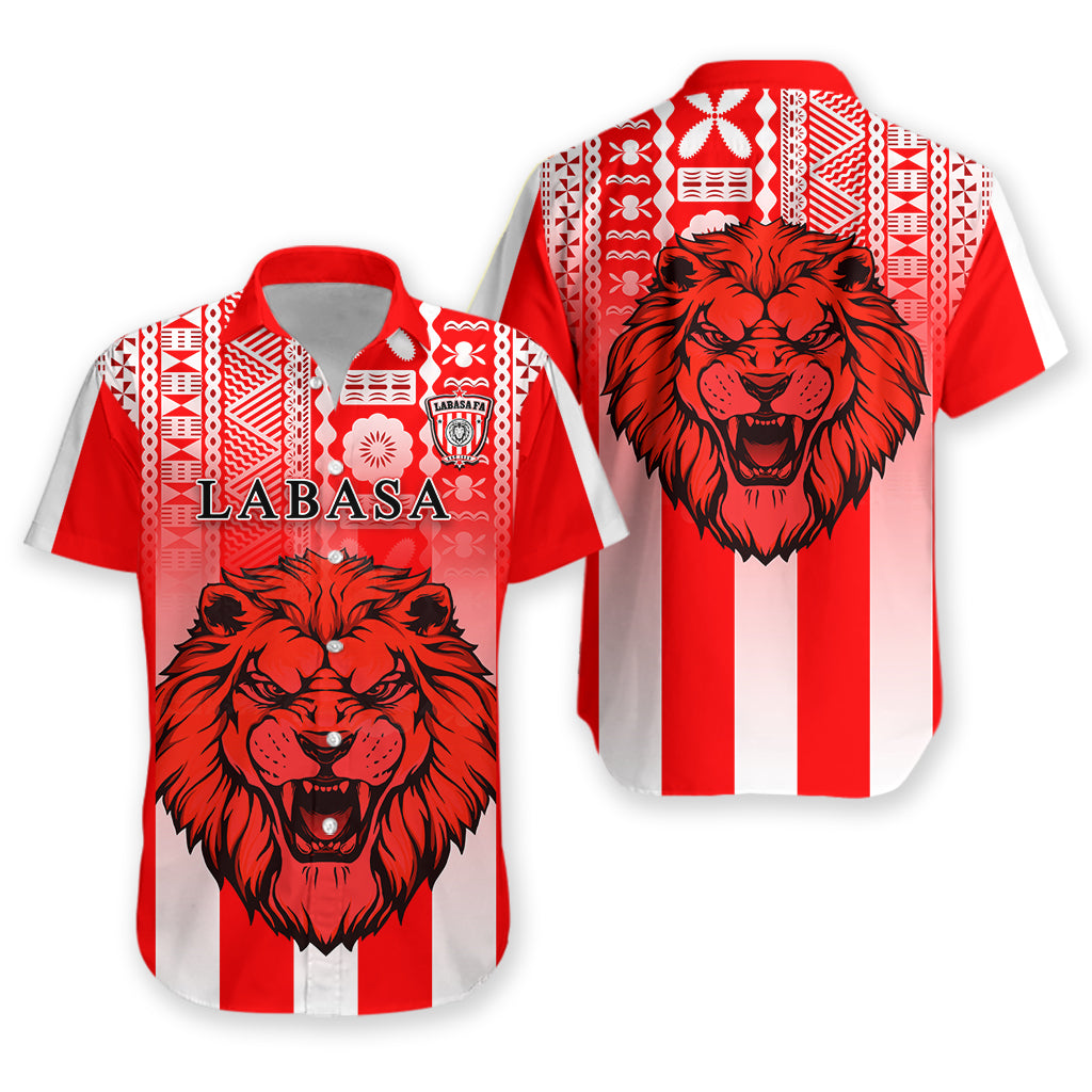 Football LABASA FA Hawaiian Shirt Red Lion Fiji