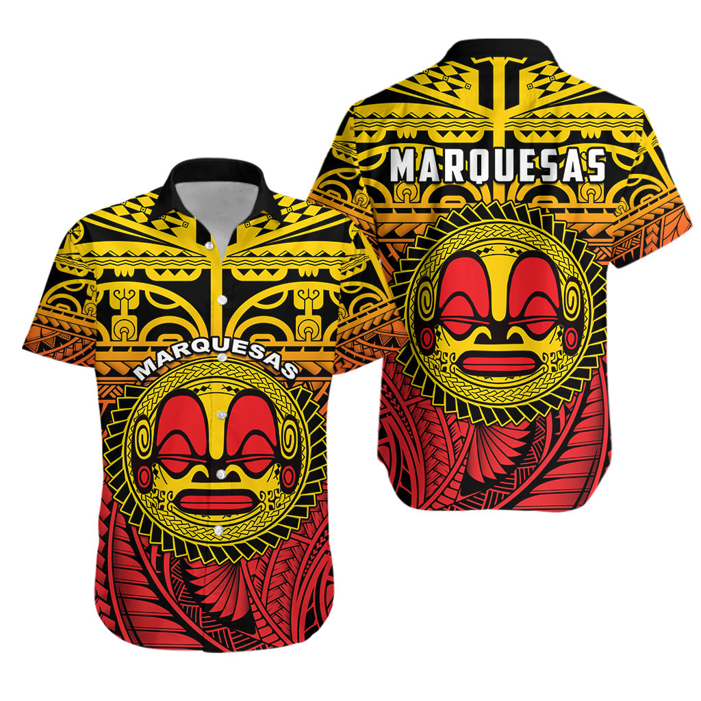 Marquesas Islands Hawaiian Shirt Mata Tiki Polynesian Pattern