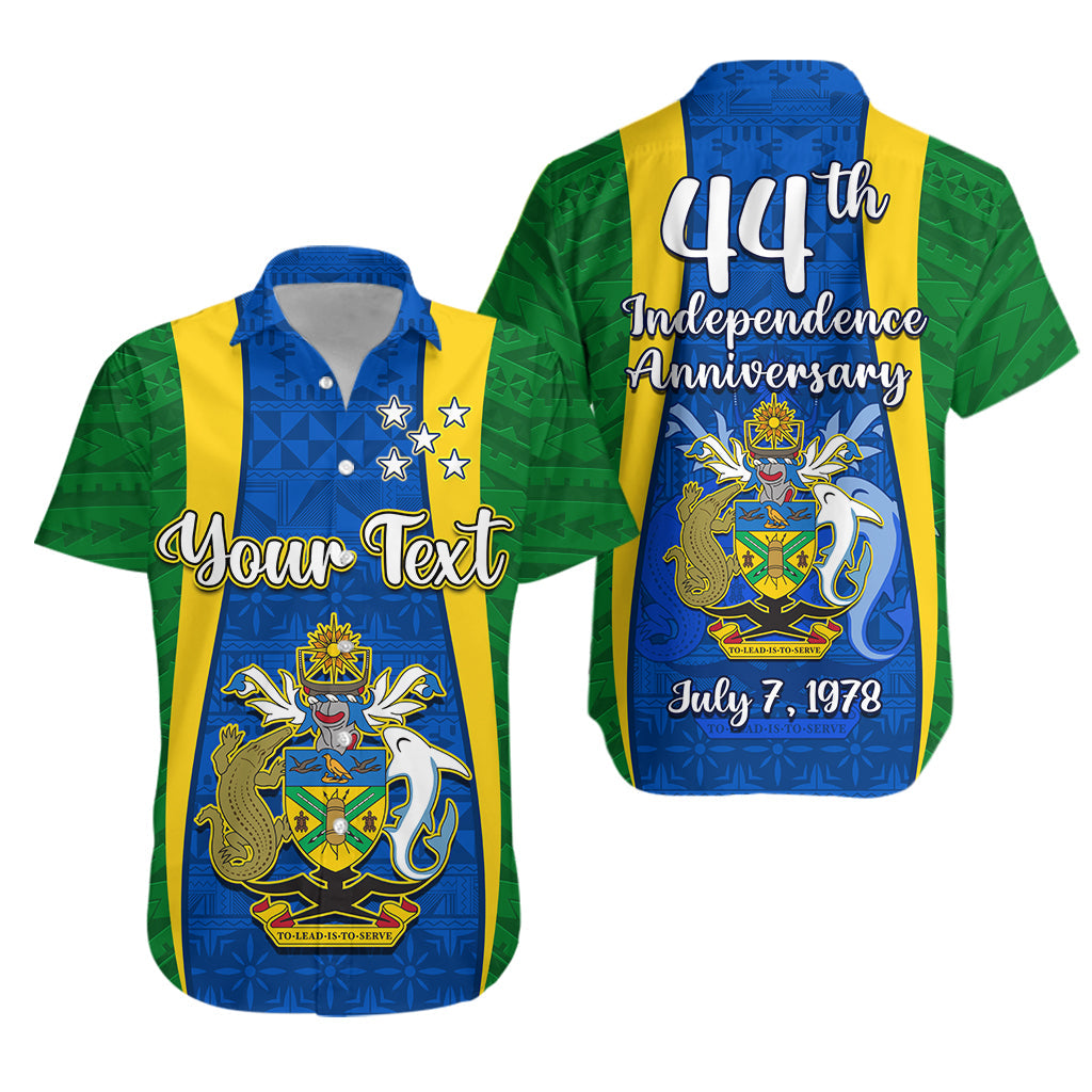 Custom Personalised Solomon Islands Day Hawaiian Shirt 44 Years Independence Anniversary