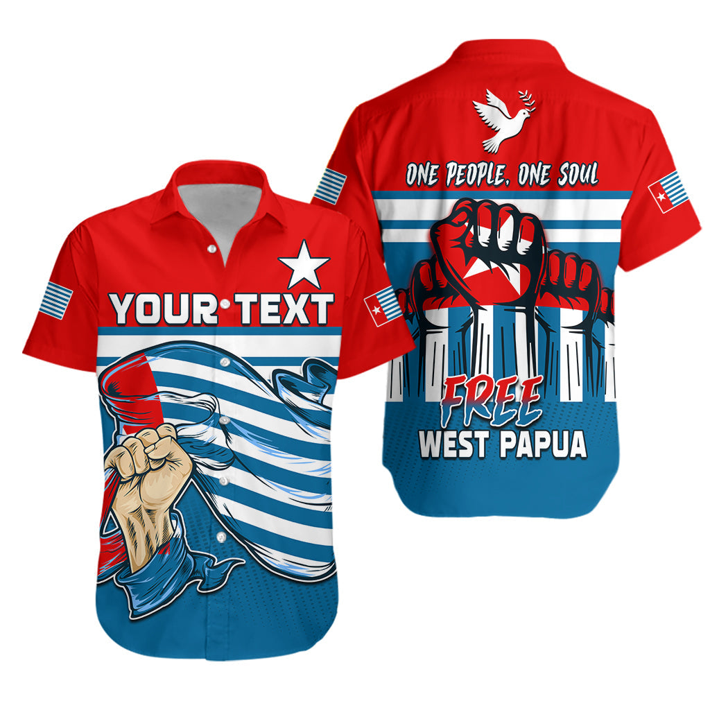Custom Personalised Free West Papua Hawaiian Shirt One People One Soul Strong West Papuan
