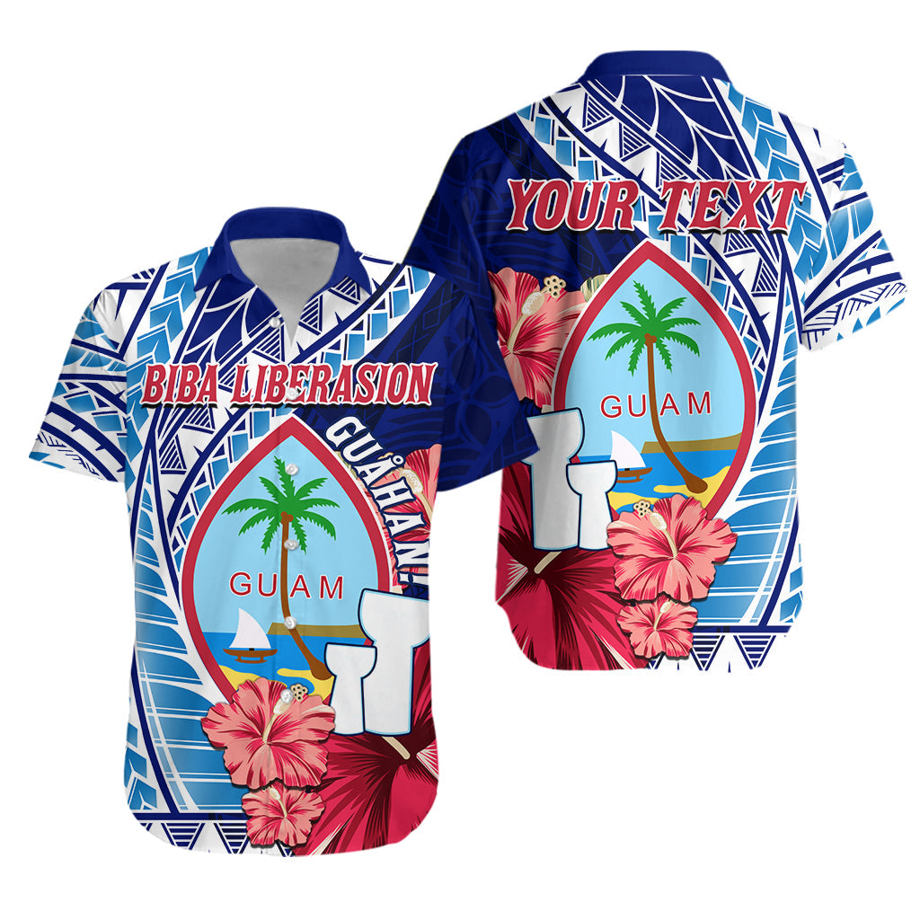Custom Personalised Guam Chamorro Hawaiian Shirt Happy Liberation Day Latte Stone