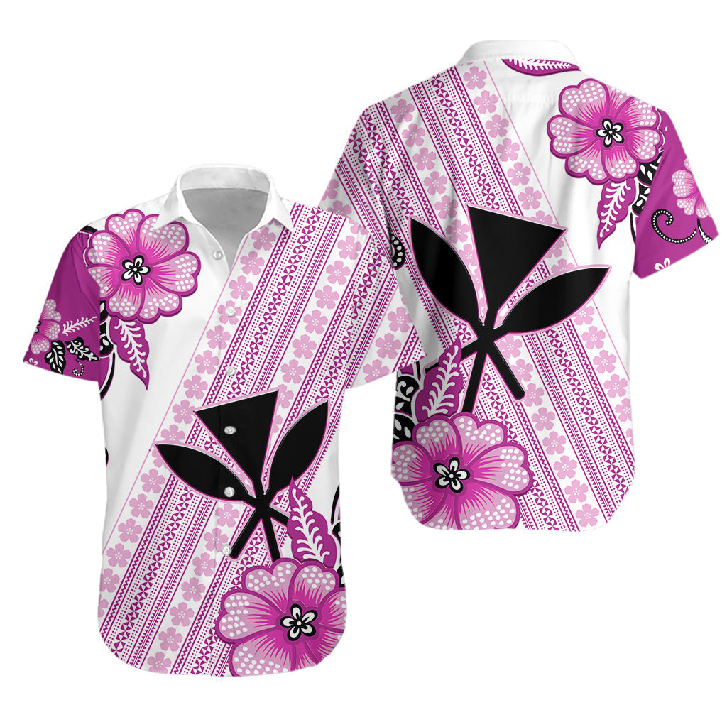 Hawaii Hawaiian Shirt Kakau Tribal Pink Batik Floral Ver.02