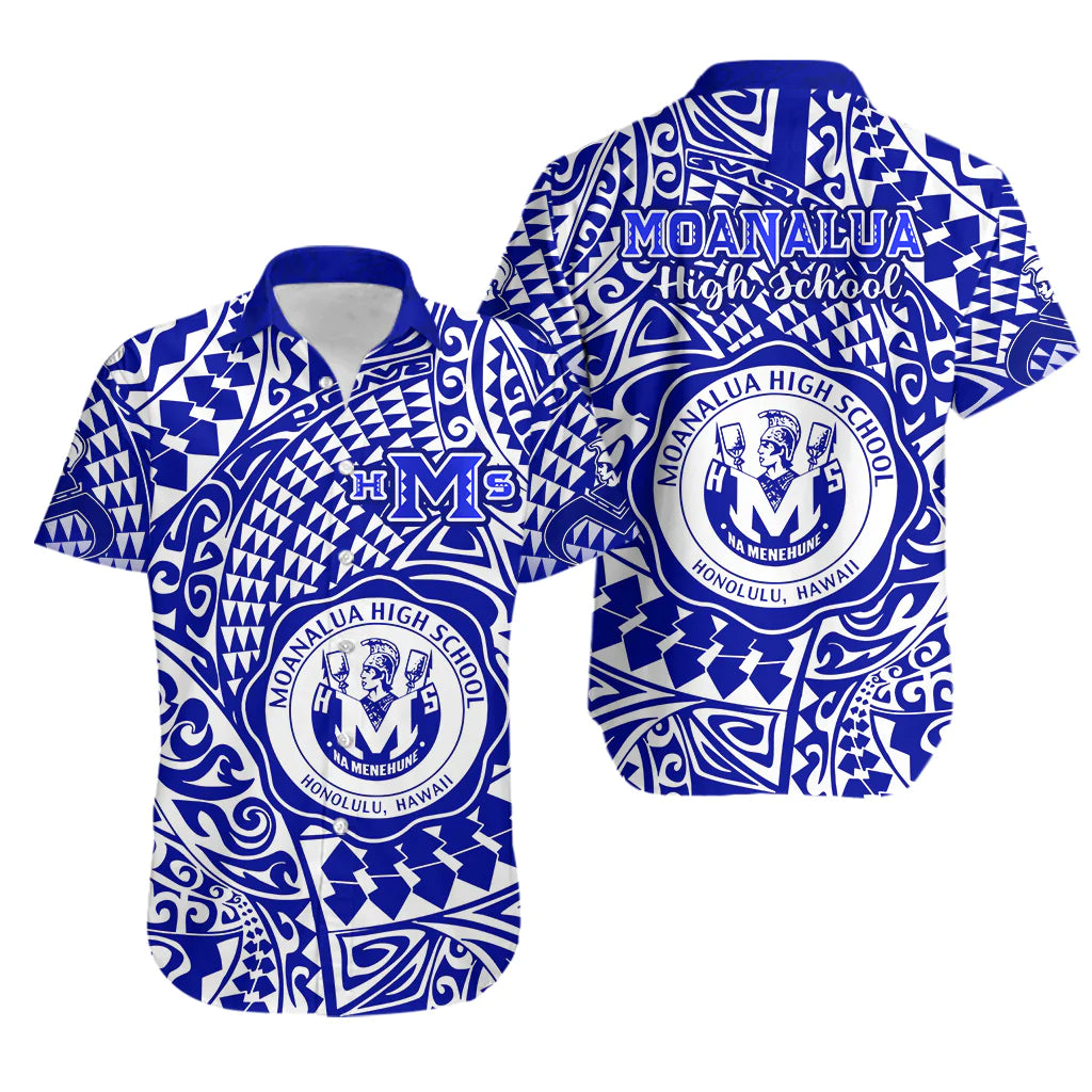 Hawaii Hawaiian Shirt Moanalua High School Tribal Kakau