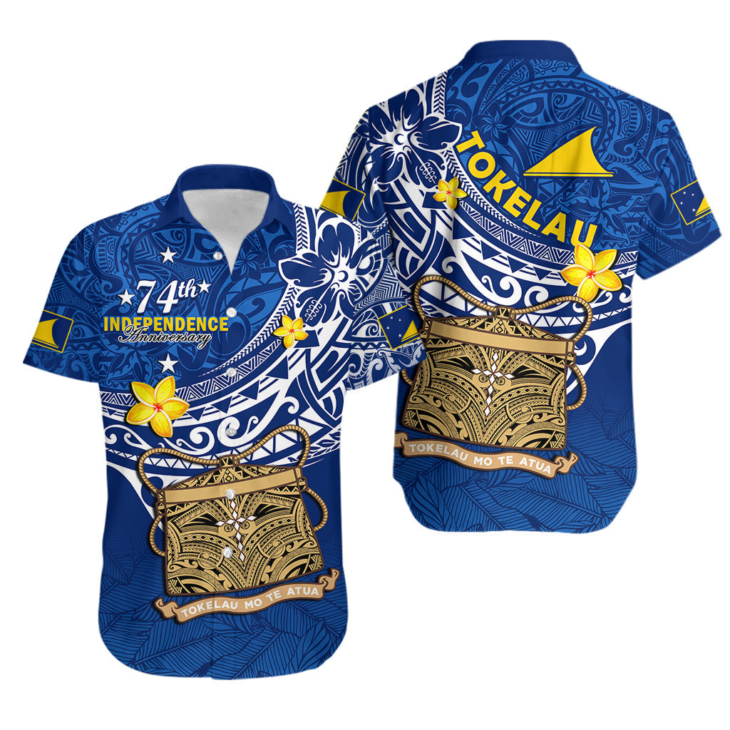 Tokelau Hawaiian Shirt National Badge Polynesian Happy 74th Independence Anniversary
