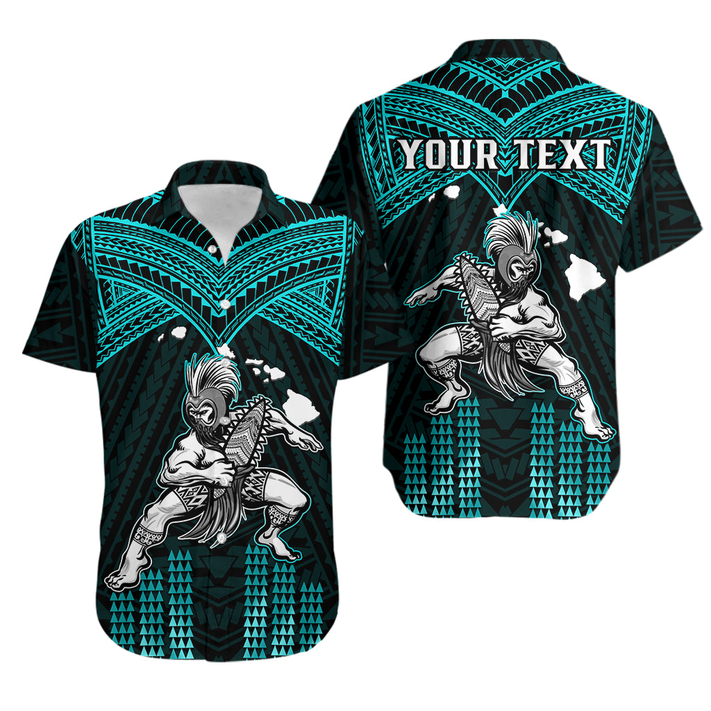 Custom Personalised Hawaii Hawaiian Shirt Hawaiian Warrior With Weapon Polynesian Ver.02