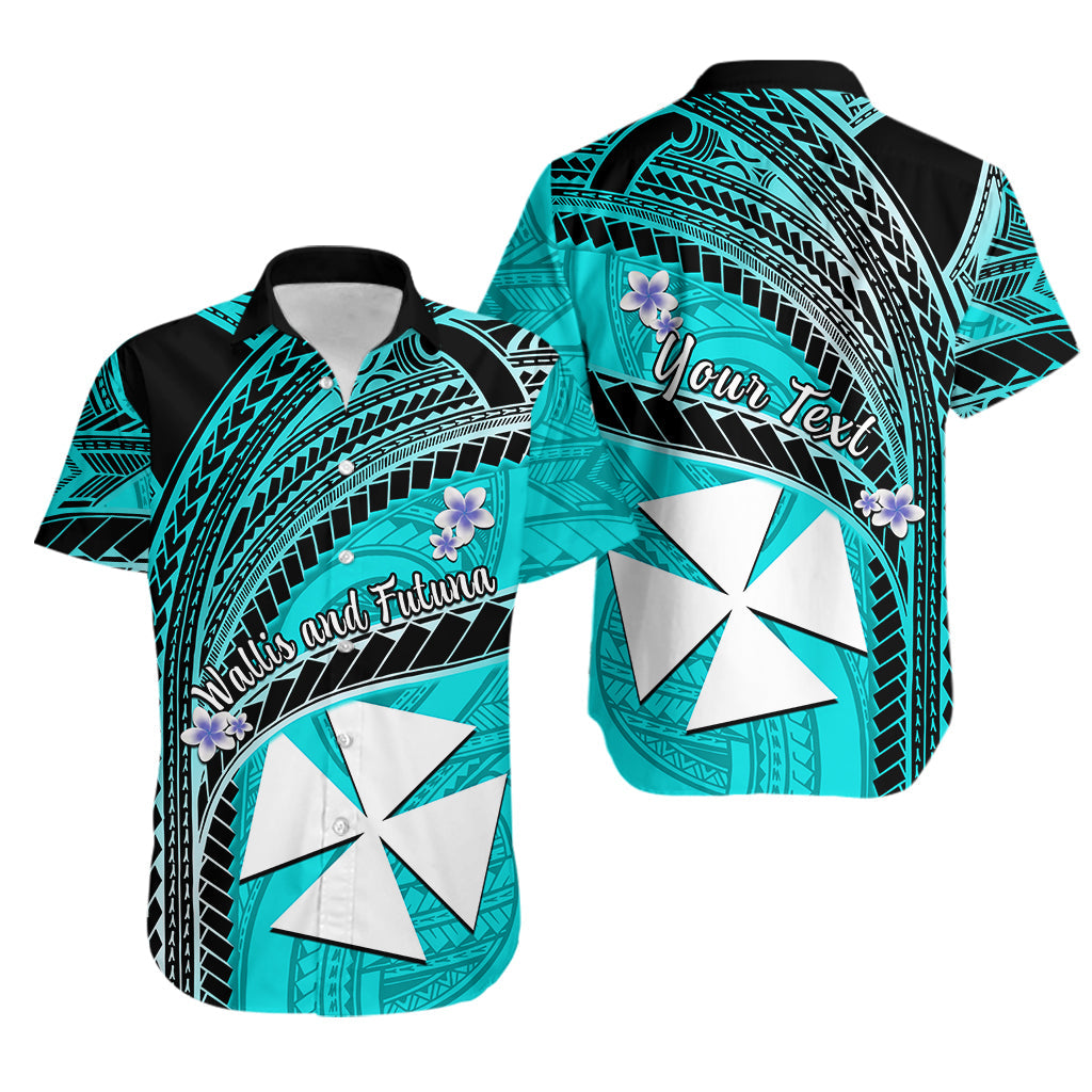 (Custom Personalised) Matching Outfits For Couples Wallis And Futuna Dress And Hawaiian Shirt Plumeria Flowers With Turquoise Polynesian Pattern