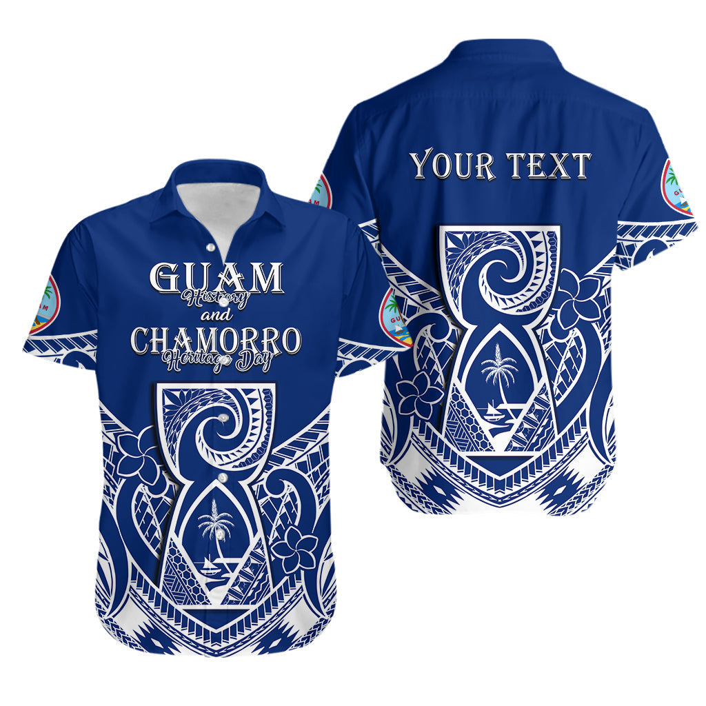 Custom Personalised Guam History and Chamorro Heritage Day Hawaiian Shirt Latte Stone Polynesian