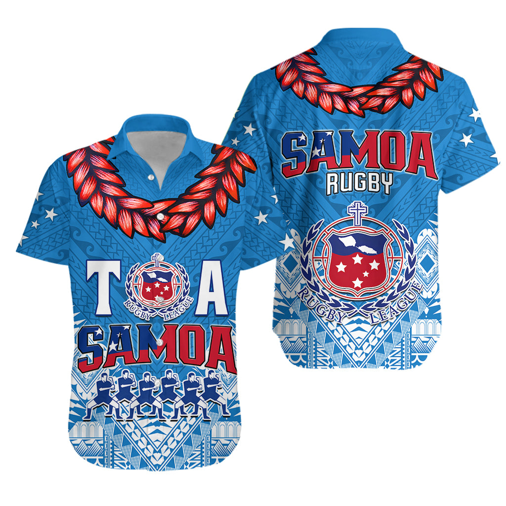 Toa Samoa Rugby Hawaiian Shirt Manu Siva Tau Style Ulafala