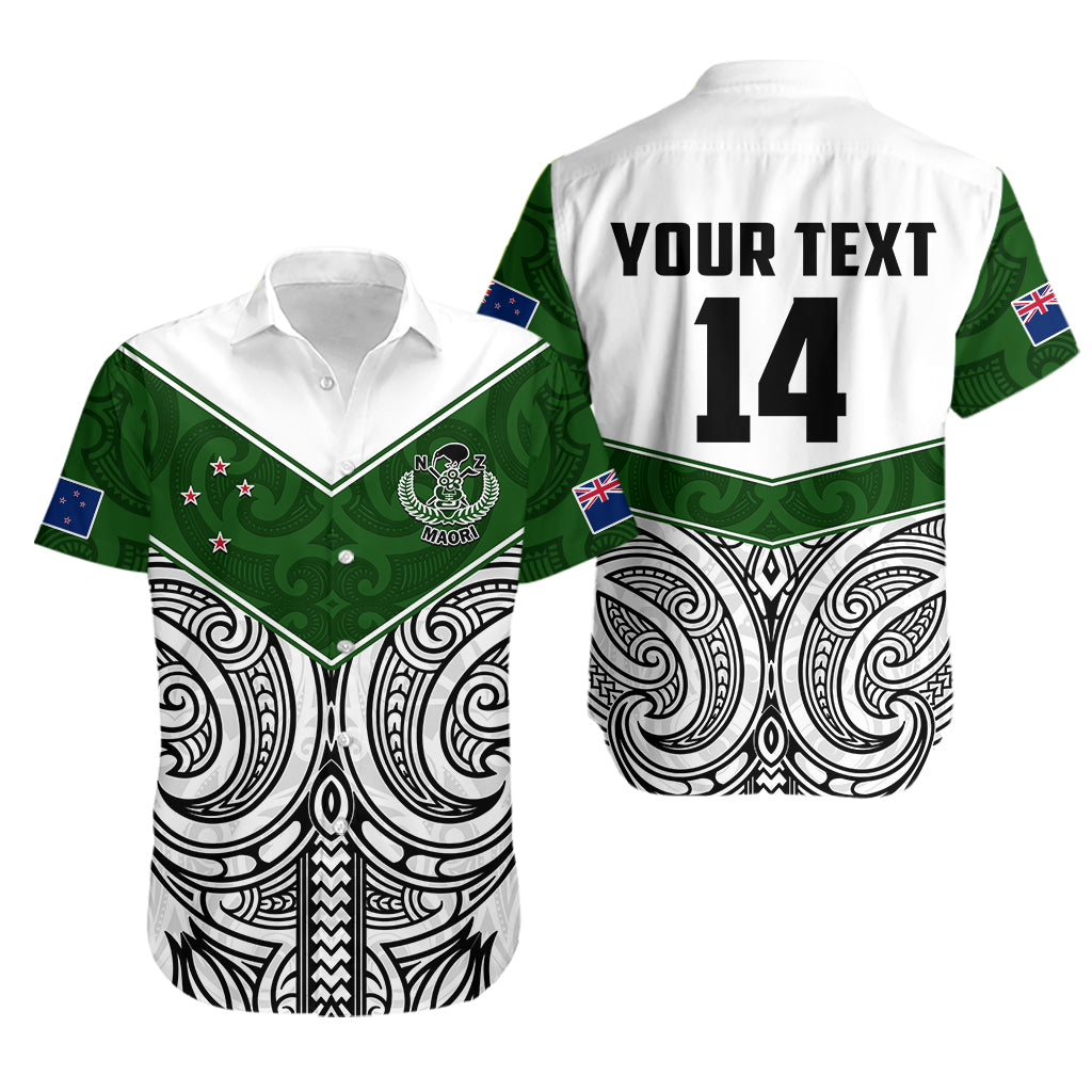 Custom Text And Number New Zealand Silver Fern Rugby Hawaiian Shirt Maori Pacific