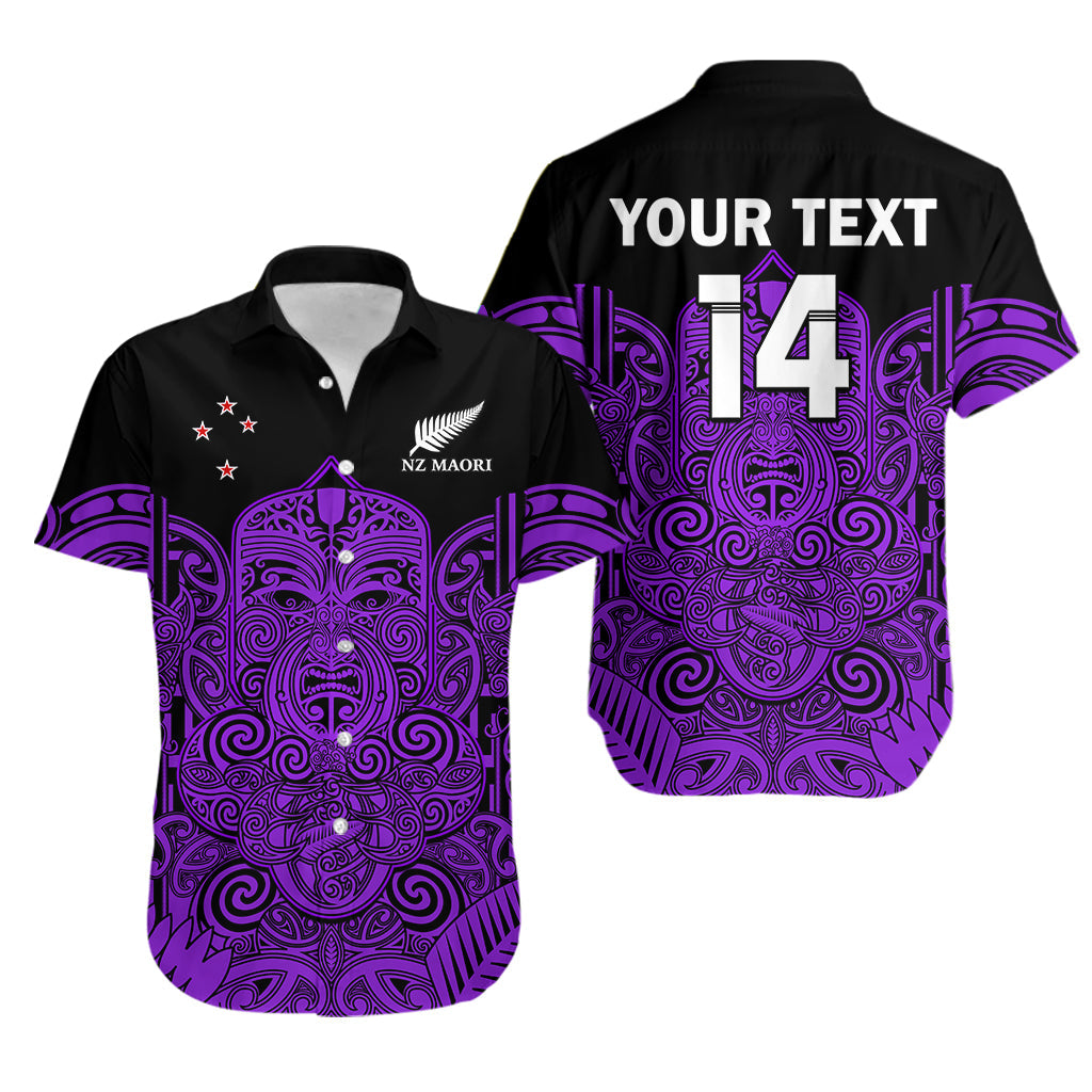 Custom Text And Number New Zealand Tiki Rugby Hawaiian Shirt NZ Maori Koru Pattern Ver.04
