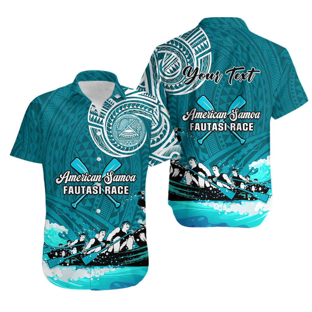 Custom Personalised American Samoa Hawaiian Shirt Fautasi Race Samoan Pattern Ver.03