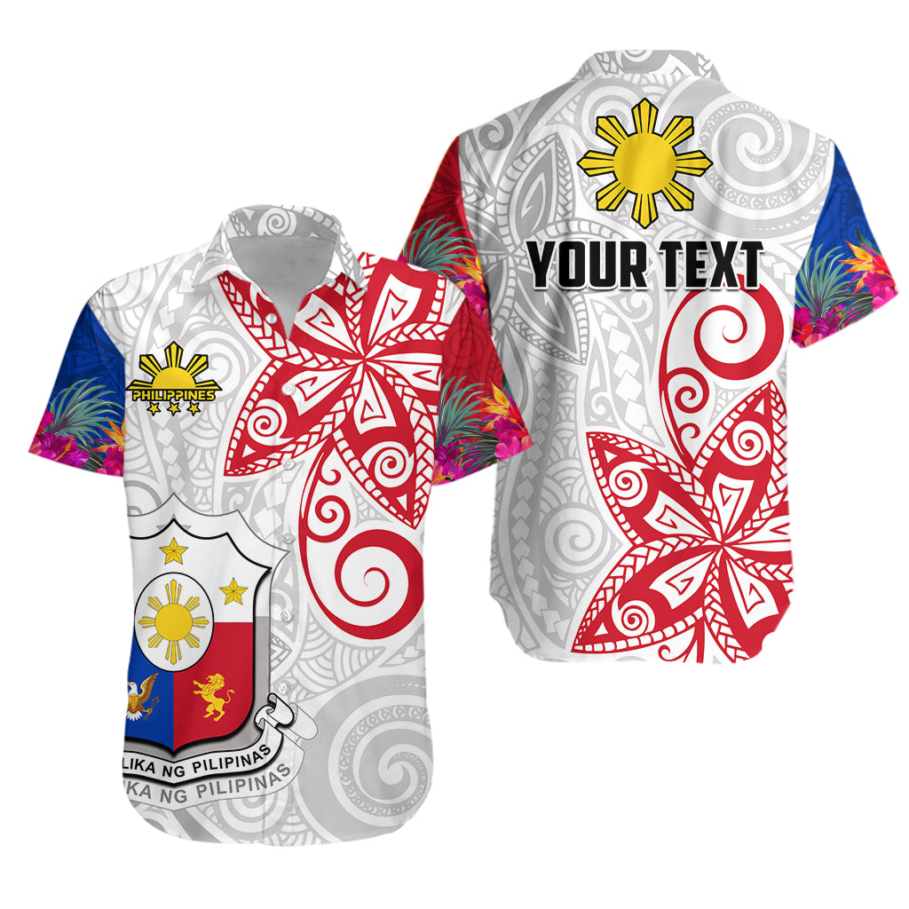 Custom Personalised Philippines Hawaiian Shirt Sun Filipino Polynesian mix Flowers Special Vibe