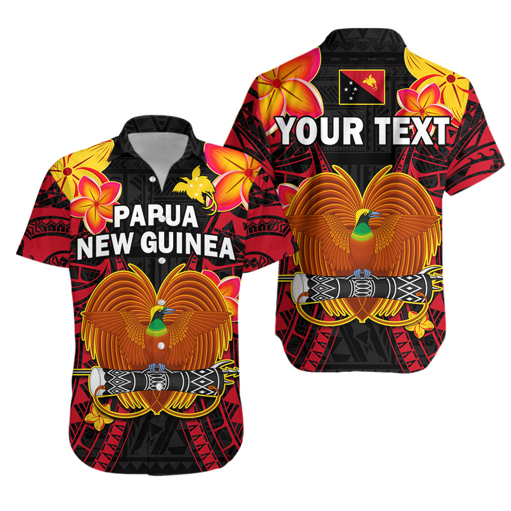 Custom Personalised Papua New Guinea Hawaiian Shirt PNG Bird Of Paradise Polynesian Pattern