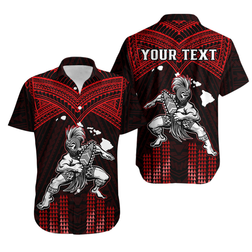 Custom Personalised Hawaii Hawaiian Shirt Hawaiian Warrior With Weapon Polynesian Ver.05