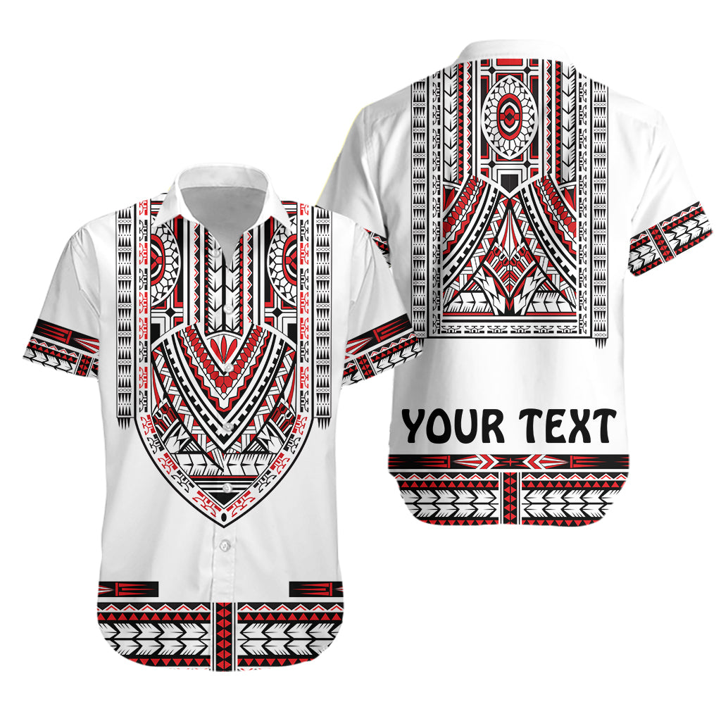Custom Personalised Polynesian Hawaiian Shirt Dashiki With Polynesian Tattoo Royal Version
