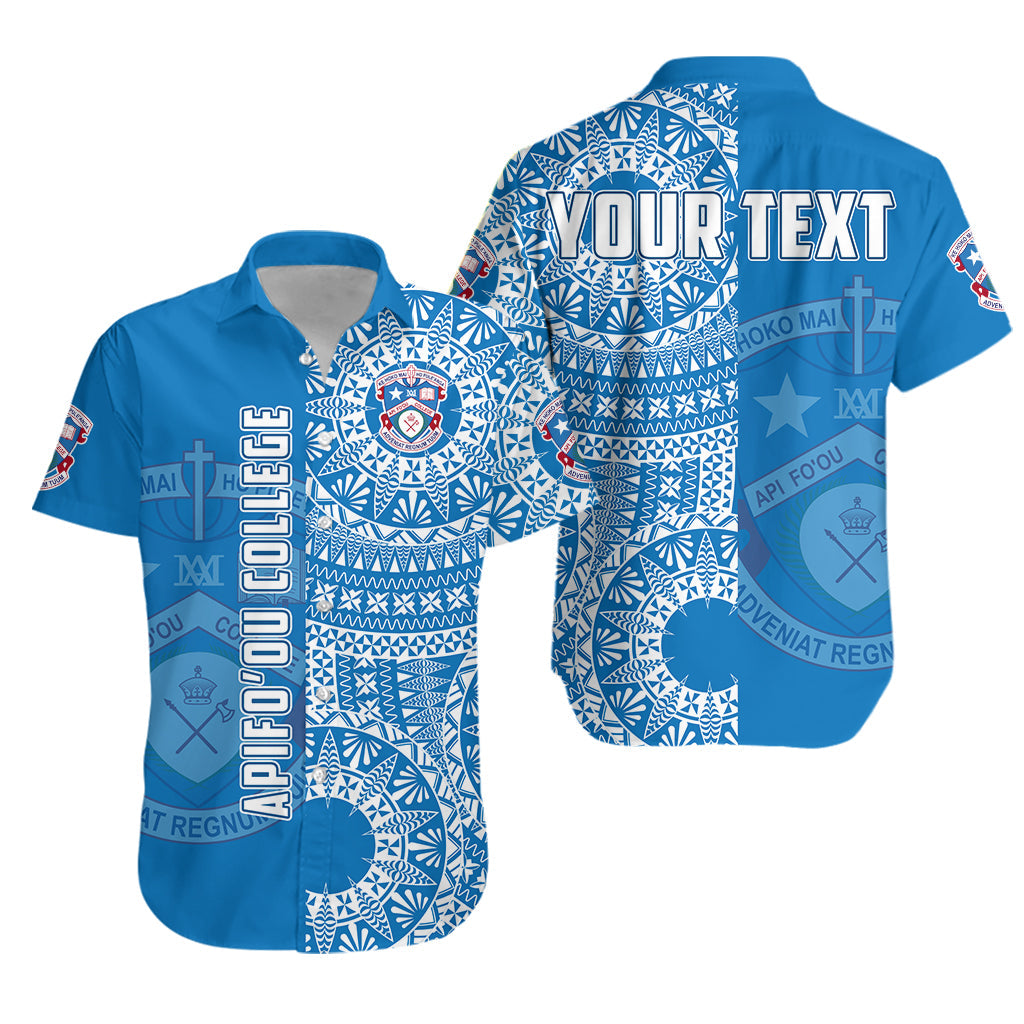 Custom Personalised Apifoou Tonga College Hawaiian Shirt Tongan Ngatu Pattern