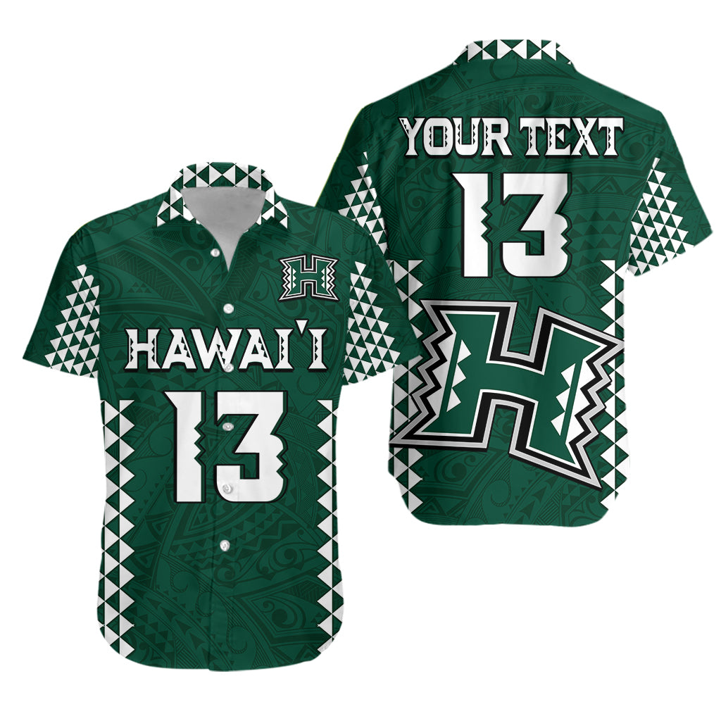 Custom Text and Number Hawaii Football Hawaiian Shirt Kakau Warrior Be Stronger