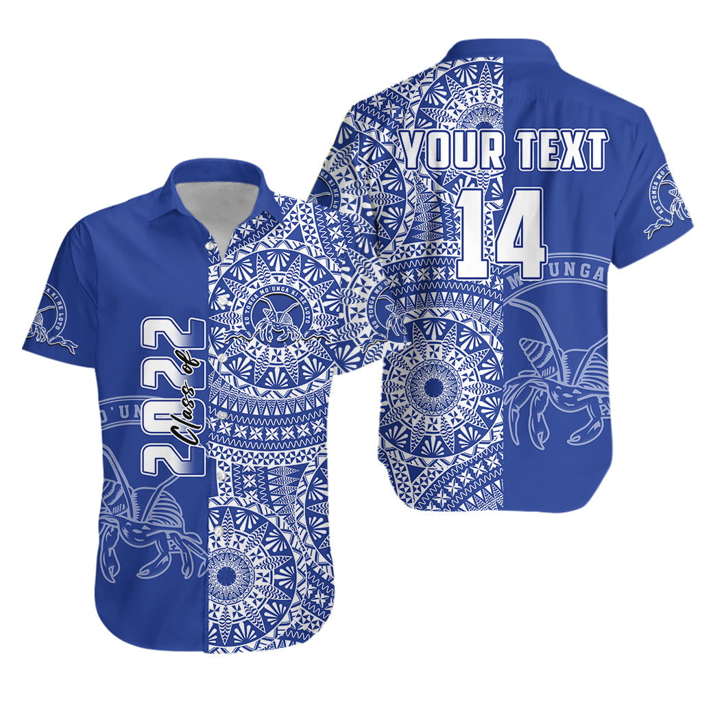 Custom Text And Number Tupou Tonga College Hawaiian Shirt Class Of Year Tongan Ngatu Pattern